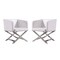 Manhattan Comfort Hollywood Lounge Accent Chair in White and Polished Chrome, PK2 2-AC050-WH - alternate 1